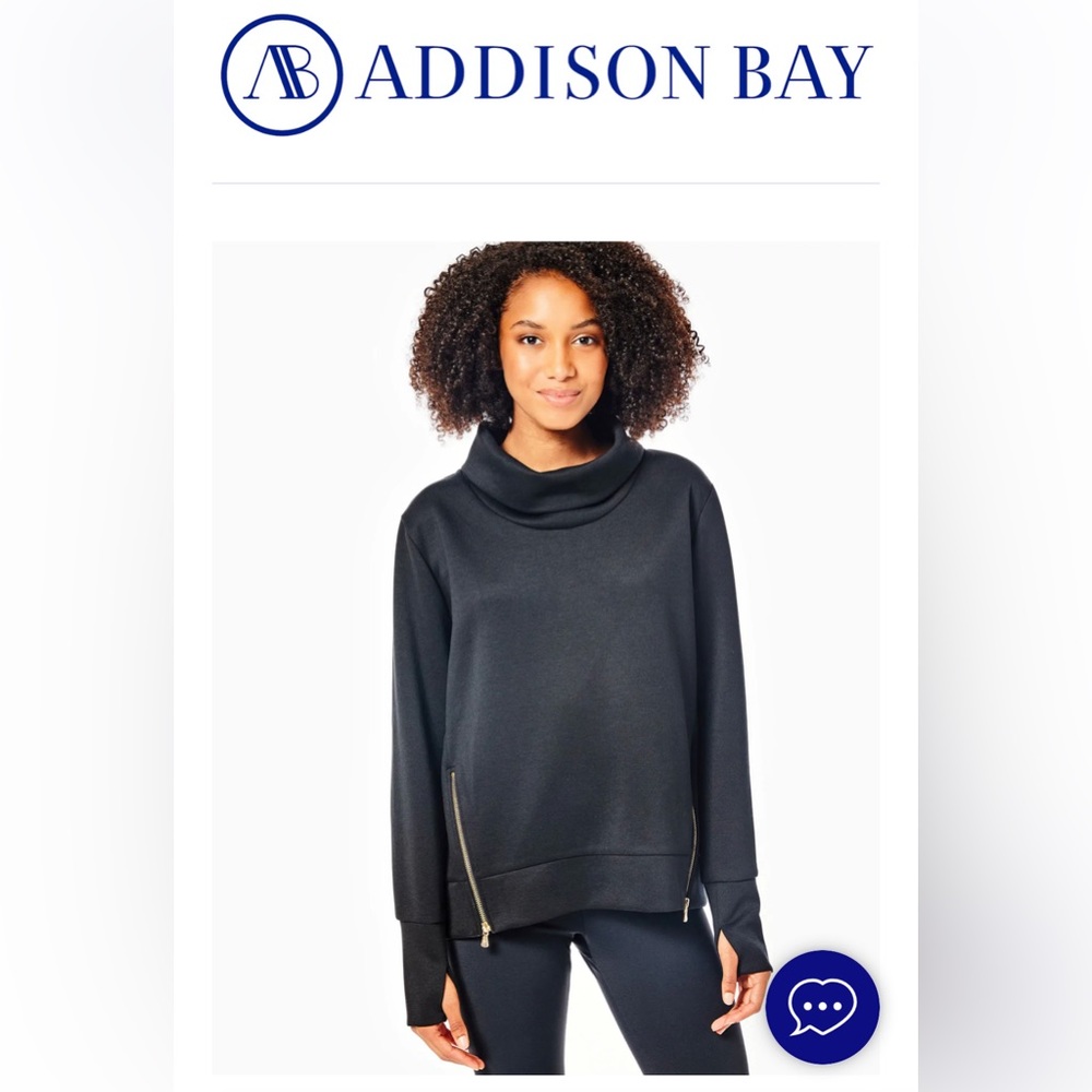 Addison Bay - the everyday pullover. Black. Medium.